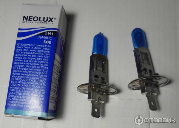 Автомобильные галогенные лампы Neolux H1 N448HC 12V 80W Blue Power Light