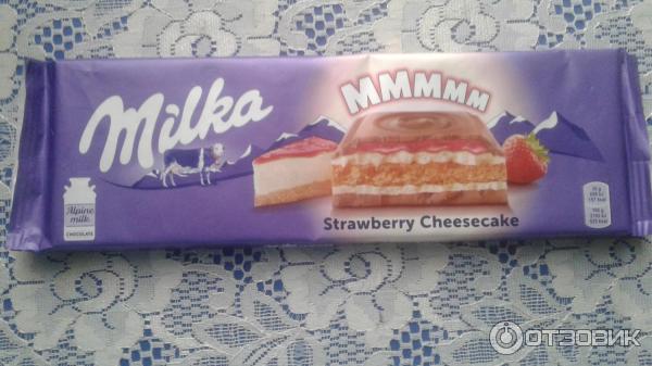 Шоколад Milka Strawberry Cheesecake фото