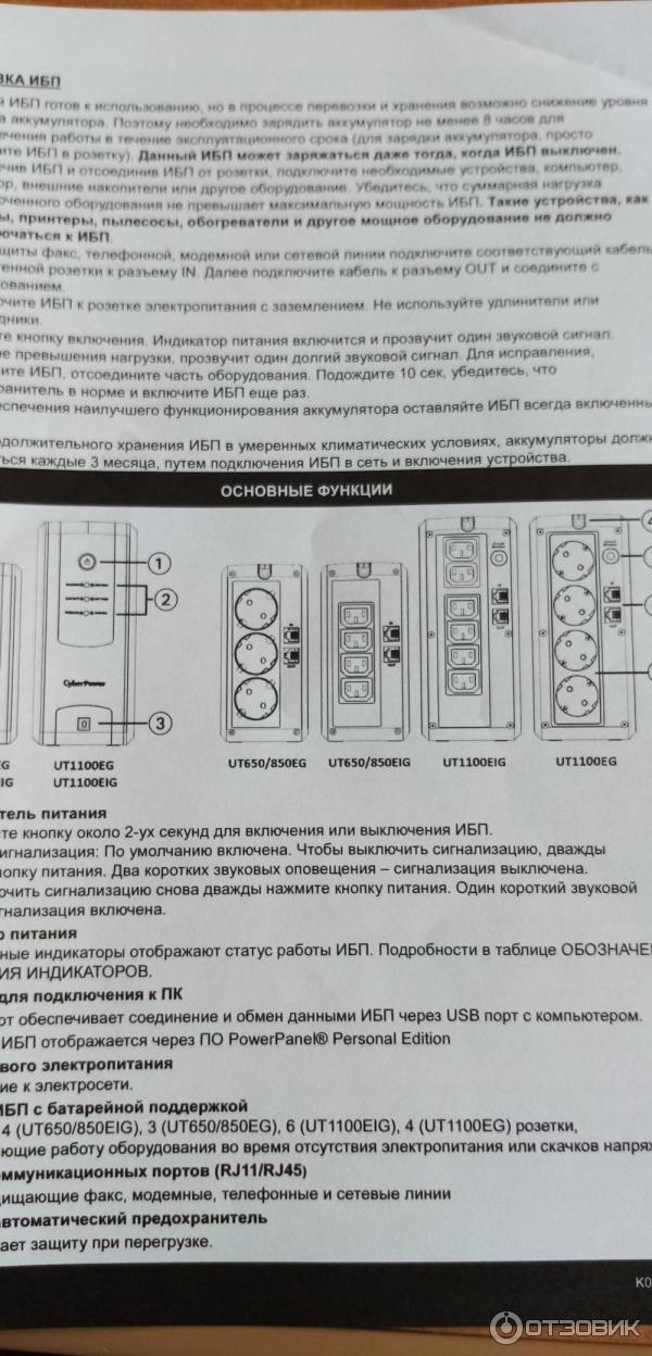 Источник бесперебойного питания CyberPower UT1100EG фото