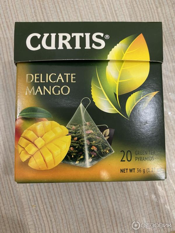 Зеленый чай в пирамидках Curtis Delicate Mango фото