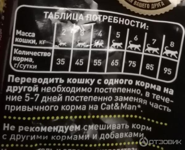Корм для взрослых кошек Cat&Man фото