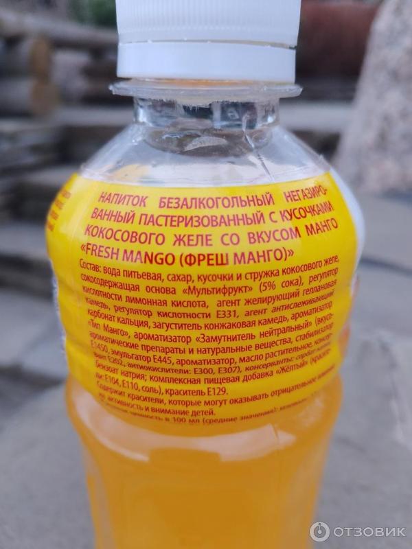 Напиток безалкогольный, негазированный, пастеризованный Вельта-Пенза Fresh Mango с кусочками кокосового желе со вкусом манго фото