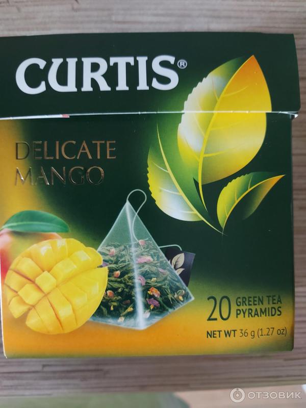 Зеленый чай в пирамидках Curtis Delicate Mango фото