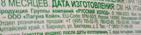 Мороженое Русский холод Пломбир ванильный с джемом клубника в вафельном рожке фото