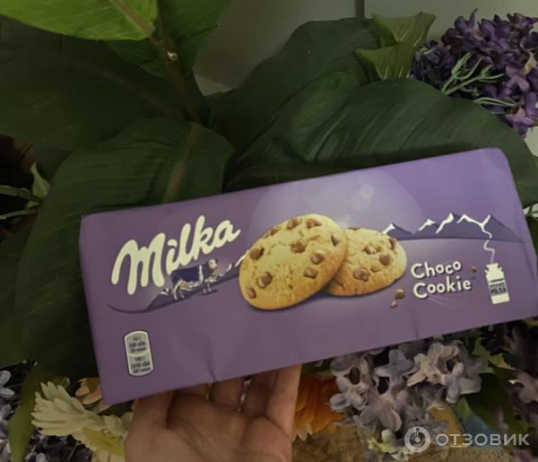 Печенье Milka Choco cookies с кусочками молочного шоколада фото