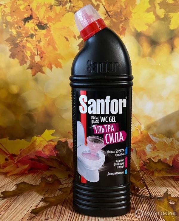 Универсальное средство для чистки сантехники Sanfor Black WC-гель фото