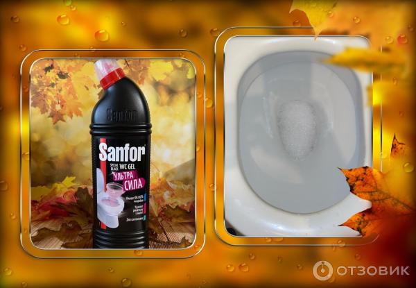 Универсальное средство для чистки сантехники Sanfor Black WC-гель фото