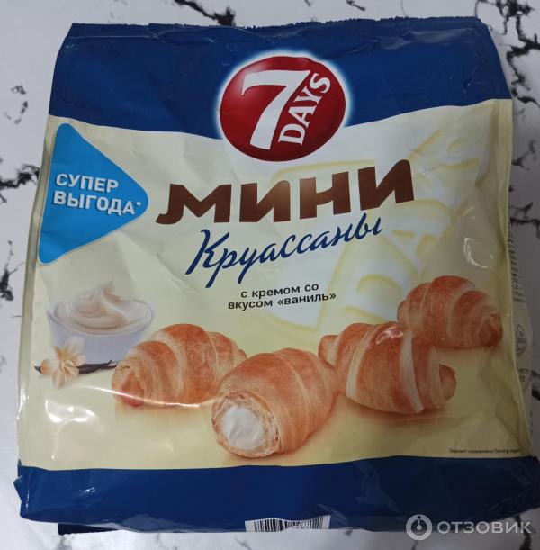 круассаны 7 dass с кремом со вкусом ваниль