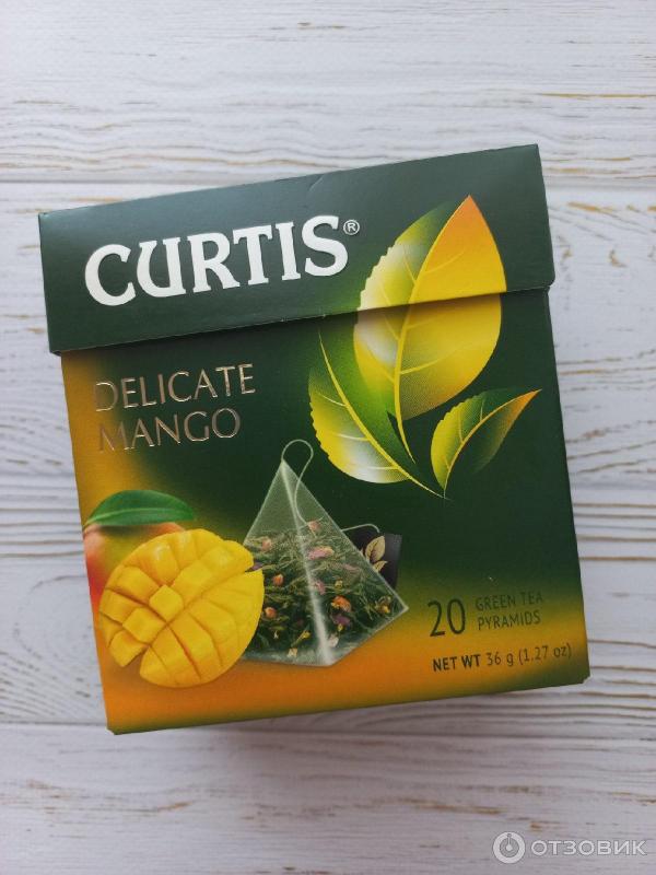 Зеленый чай в пирамидках Curtis Delicate Mango фото