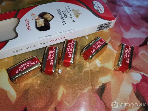 Шоколадные конфеты Erasmi Lubecker Edel Marzipan фото