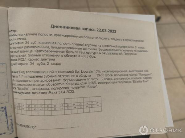 Записи в карточке