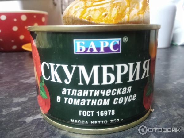 Скумбрия атлантическая в томатном соусе Барс фото