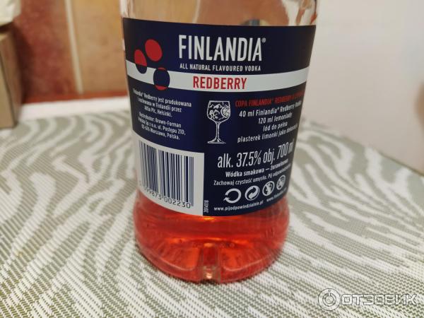 Отзыв о Водка Finlandia "Redberry" | ...повторно нет желания купить