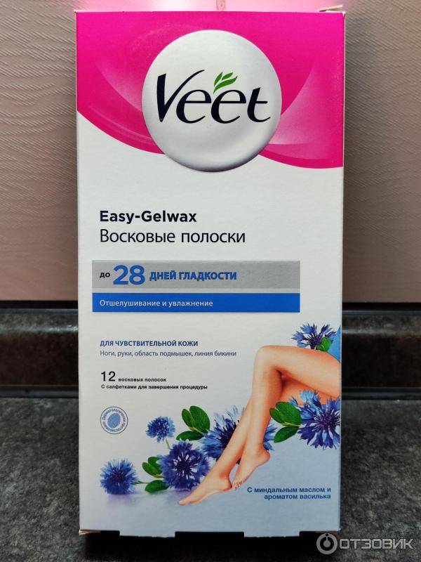 Восковые полоски Veet для чувствительной кожи фото