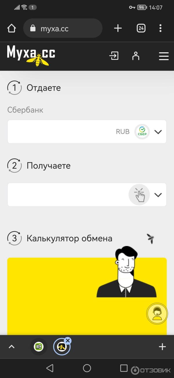 Онлайн-обменник Муха сс фото