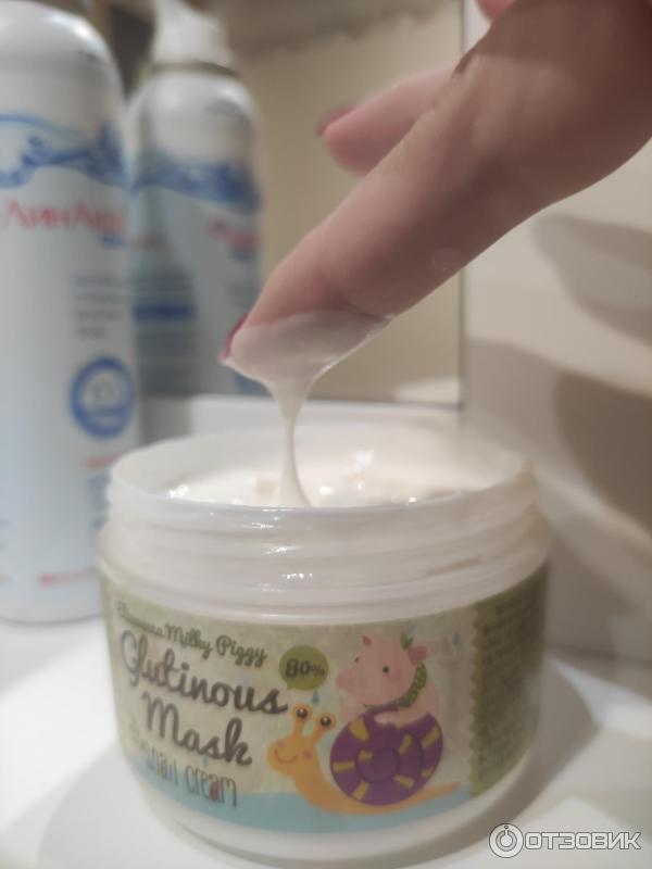 Крем-маска для лица Elizavecca Milky Piggy Glutinous Mask 80% Snail Cream фото