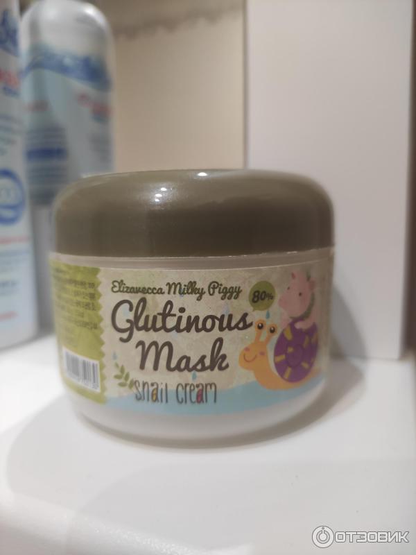 Крем-маска для лица Elizavecca Milky Piggy Glutinous Mask 80% Snail Cream фото