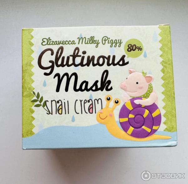 Крем-маска для лица Elizavecca Milky Piggy Glutinous Mask 80% Snail Cream фото