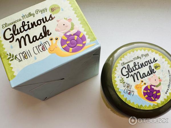 Крем-маска для лица Elizavecca Milky Piggy Glutinous Mask 80% Snail Cream фото