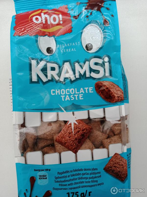 Отзыв о Сухой завтрак Kramsi шоколадные подушечки | Хрустят вкусно, но ...