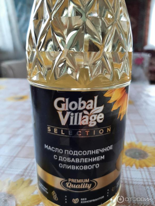 Масло подсолнечное Global Village Premium с добавлением оливкового фото