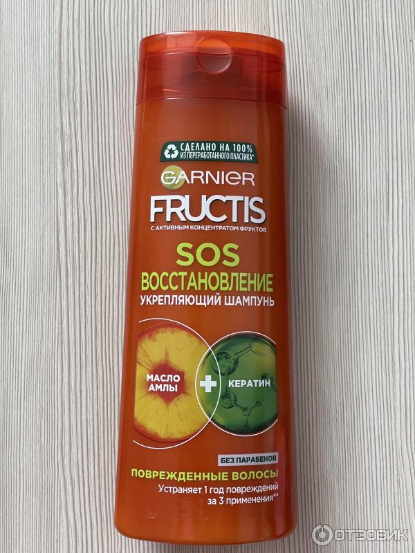 Шампунь Garnier Fructis SOS восстановление керафил+масло амлы фото