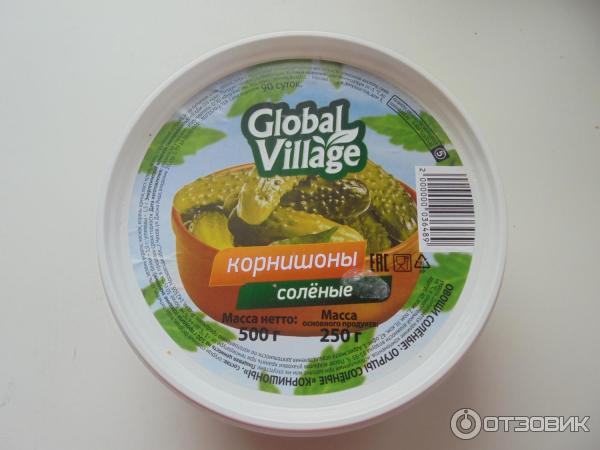 Огурцы соленые корнишоны Global Village фото