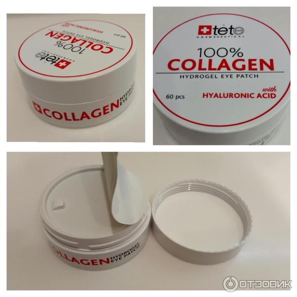 Гидрогелевые патчи для глаз Tete 100% collagen с гиалуроновой кислотой фото