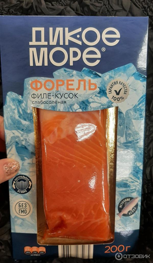 Отзыв о Форель филе-кусок слабосоленая Дикое море | Нормального ...