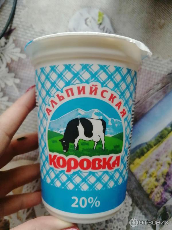 Сметанный продукт Альпийская коровка фото