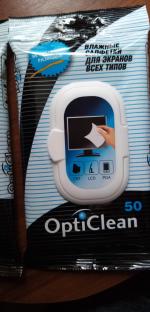 Влажные салфетки для экранов всех типов OptiClean фото