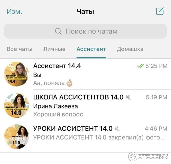 Чаты уроков