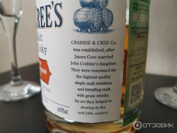 Отзыв о Виски "James Cree's" Single Malt | "Видом пышный, а нутром ...