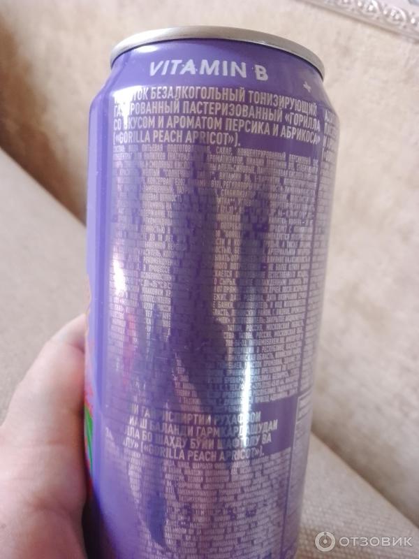 Отзыв о Энергетический напиток "Gorilla Juice Energy" со вкусом персика ...