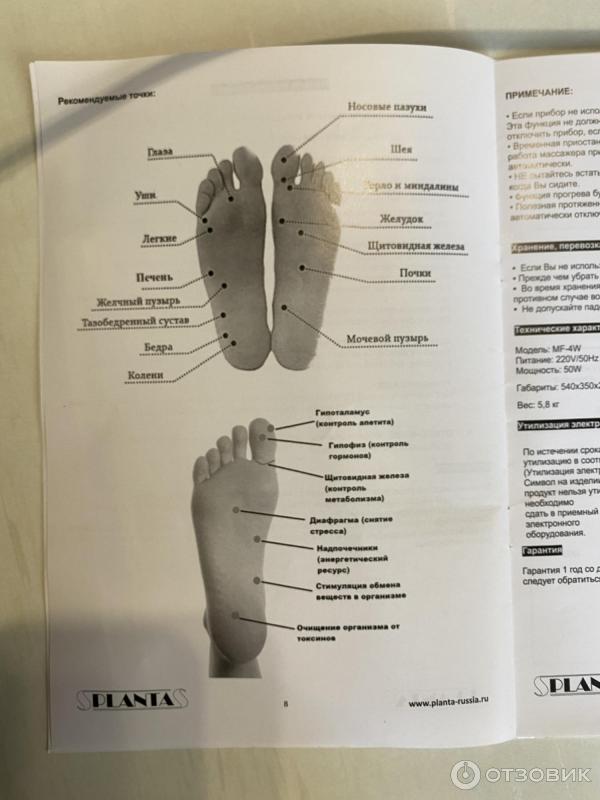 Массажер для ног Planta MF-4W фото