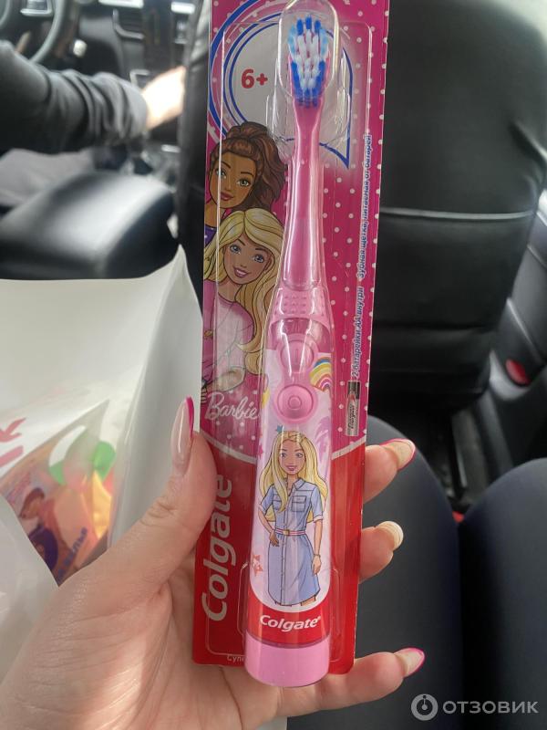 Детская электрическая зубная щетка Colgate Barbie фото