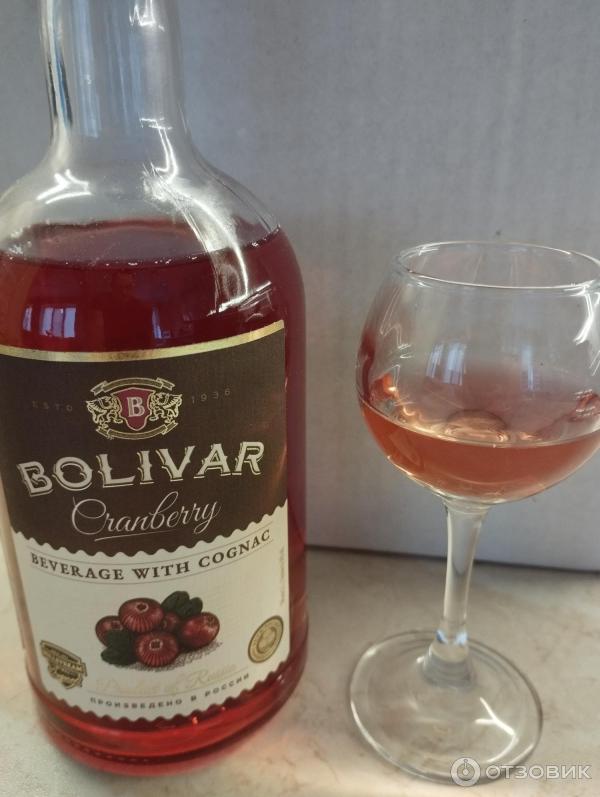 Настойка сладкая Bolivar Cranberry with cognak фото