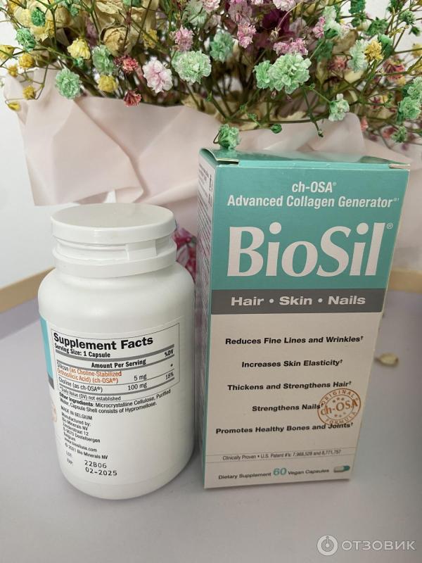 БАД Natural Factors BioSil для улучшения выработки коллагена фото