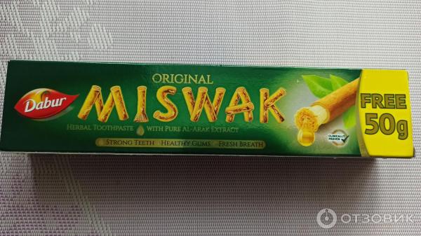 Натуральная зубная паста Dabur Miswak фото