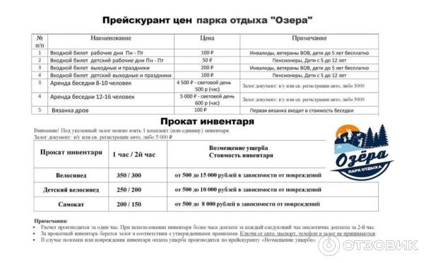 Парк Озера фото