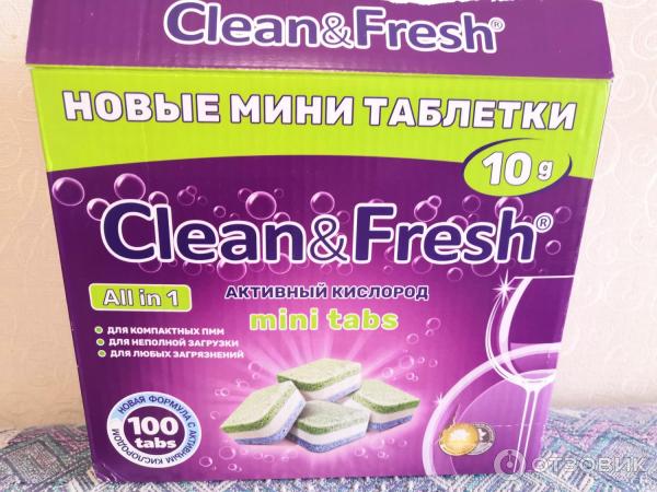 Таблетки для посудомоечных машин CleanFresh Mini Tabs All in 1 фото