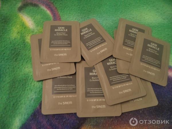 Маска для лица The Saem Gem Miracle Black Pearl O2 Bubble Mask фото