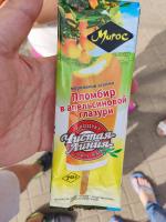 Пломбир ванильный в апельсиновой глазури "Чистая Линия" фото