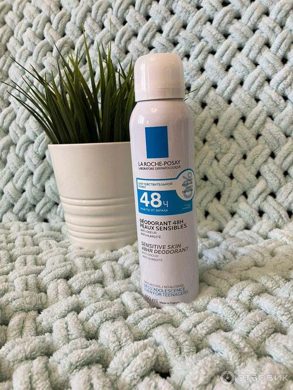 Дезодорант-спрей La Roche Posay Sensitive Skin 48 HR Deodorant. физиологический 48 часов защиты 150 мл фото
