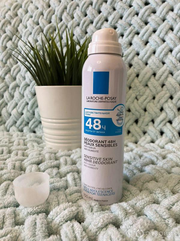 Дезодорант-спрей La Roche Posay Sensitive Skin 48 HR Deodorant. физиологический 48 часов защиты 150 мл фото