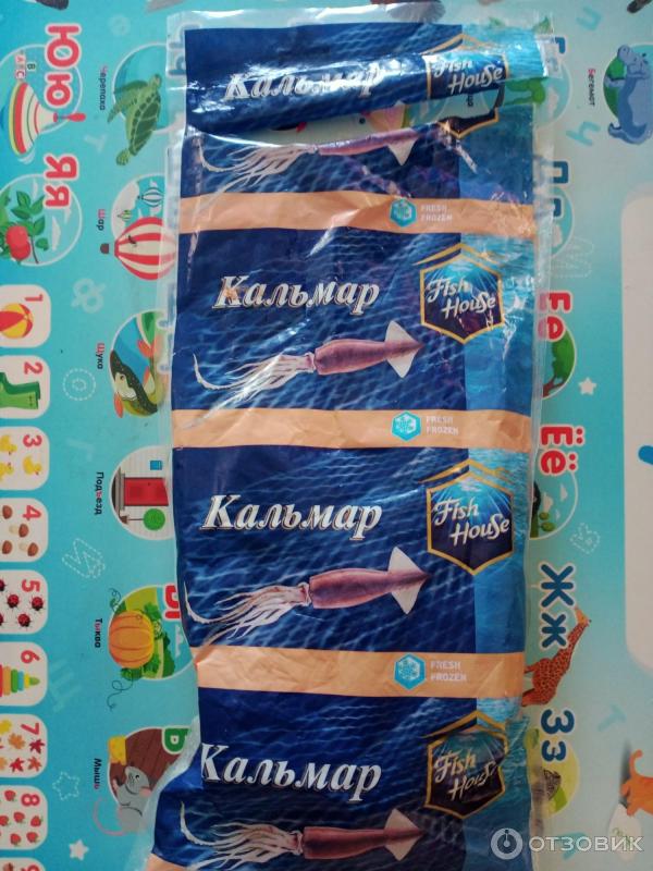 Отзыв о Тушка кальмара замороженная Fish House | Кальмаров много не ...