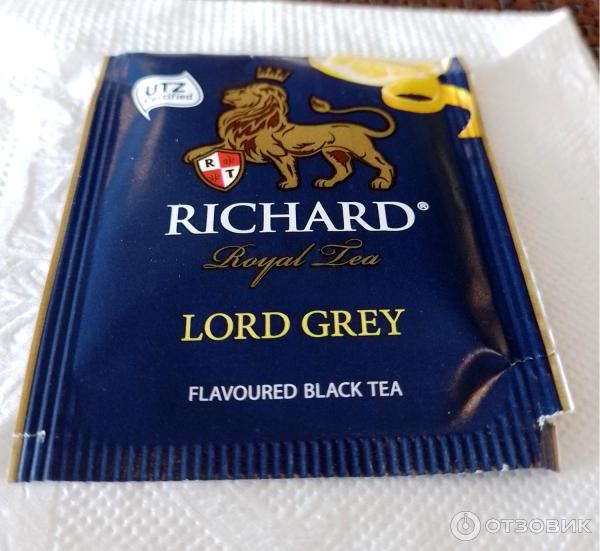 Чай черный байховый цейлонский Richard LORD GREY с ароматом бергамота и лимона, с цедрой фото