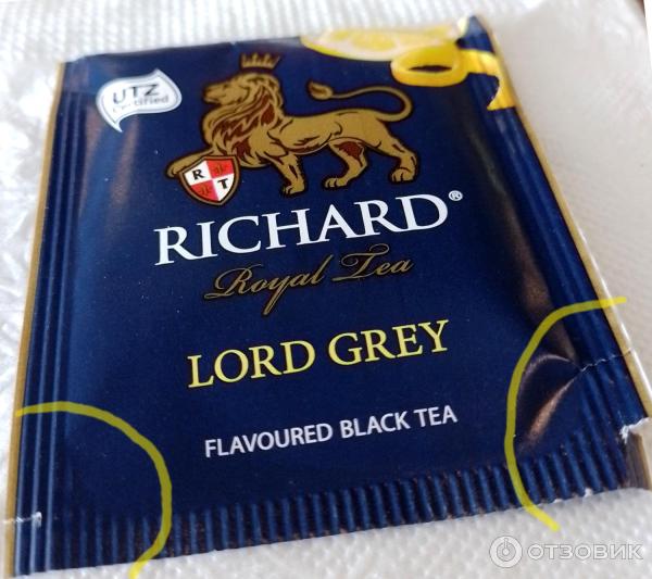 Чай черный байховый цейлонский Richard LORD GREY с ароматом бергамота и лимона, с цедрой фото