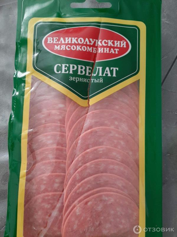 Сервелат Великолукский мясокомбинат Зернистый фото