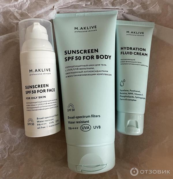 Солнцезащитный крем для жирной кожи лица SPF 50 M.Aklive фото